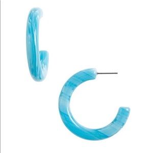 New Lele Sadoughi Broadway hoop earrings in turquoise
